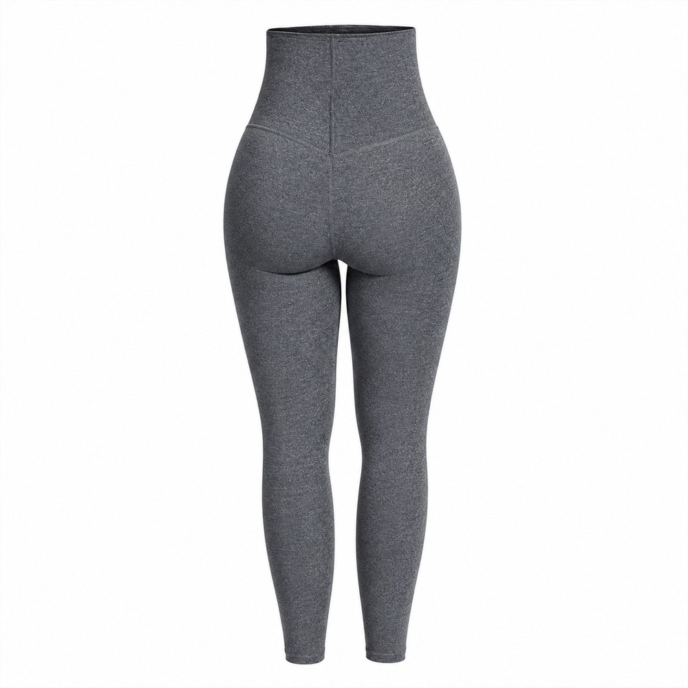 CURVEEZ Size XL Gray High Waisted Curvy Shaping Leggings Yoga Activewear Running